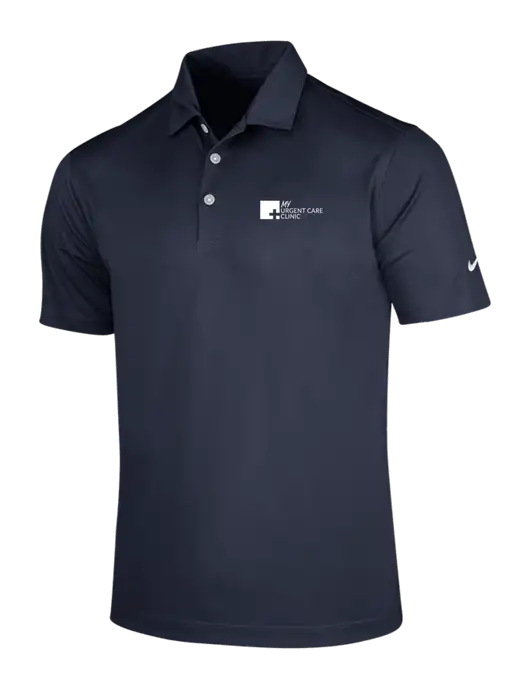 NIKE Dark Navy Dri-Fit Vertical Mesh Polo w/My Urgent Care Logo
