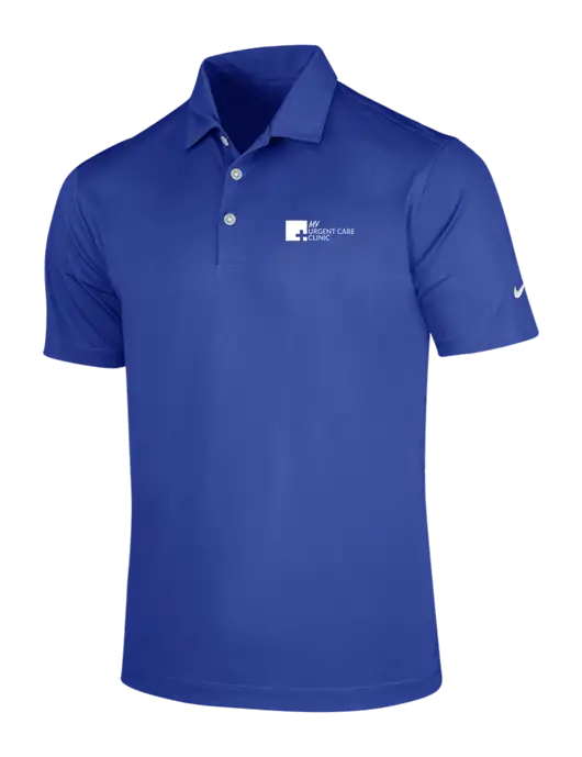 NIKE Dark Royal Dri-Fit Vertical Mesh Polo w/My Urgent Care Logo
