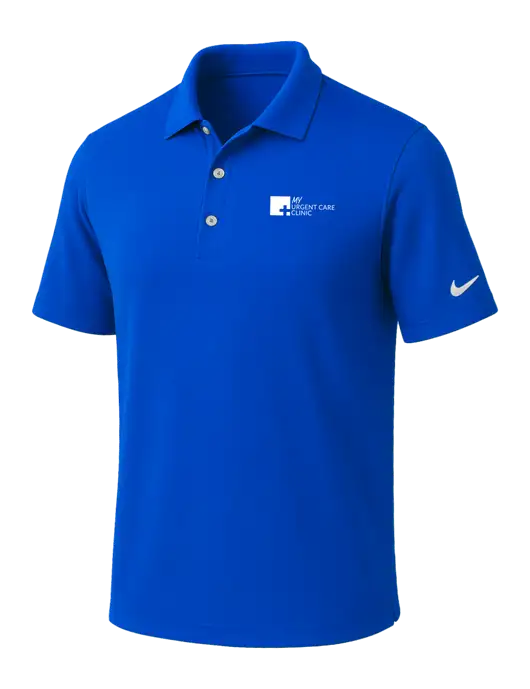 NIKE Royal Dri-Fit Micro Pique Polo w/My Urgent Care Logo