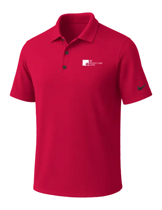 NIKE Red Dri-Fit Micro Pique Polo w/My Urgent Care Logo