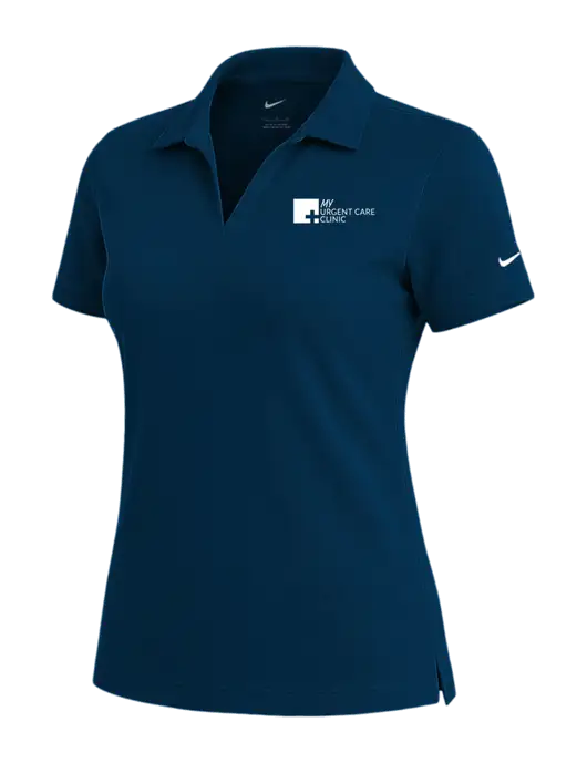 NIKE Navy Womens Dri-Fit Micro Pique Polo w/My Urgent Care Logo