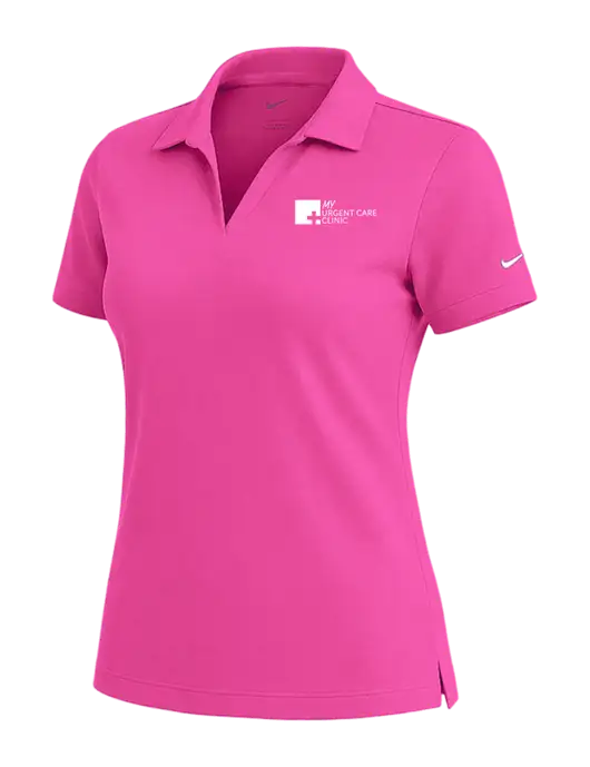 NIKE Fuchsia Womens Dri-Fit Micro Pique Polo w/My Urgent Care Logo
