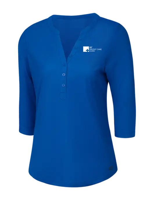 OGIO Royal Blue Jewel Henley w/My Urgent Care Logo
