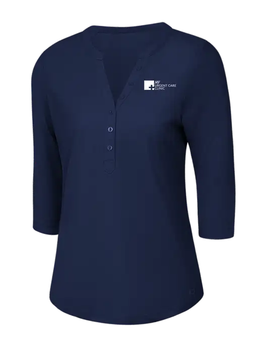 OGIO Navy Jewel Henley w/My Urgent Care Logo