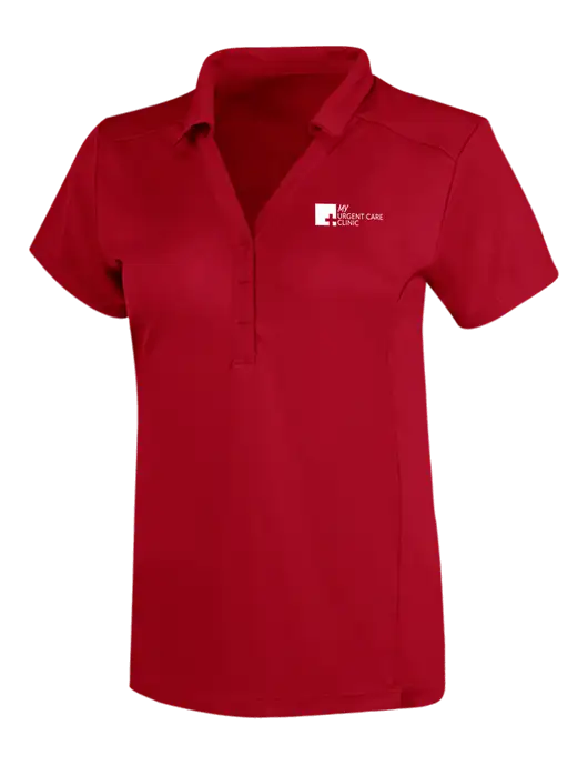OGIO Red Womens Framework Polo w/My Urgent Care Logo