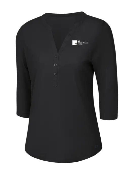 OGIO Blacktop Jewel Henley w/My Urgent Care Logo