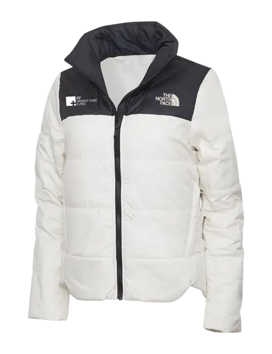 North Face Womens Vintage White Everyday Insulated Jacket w/My Urgent Care Logo