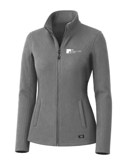 OGIO Medium Grey Womens Grit Fleece Jacket w/My Urgent Care Logo