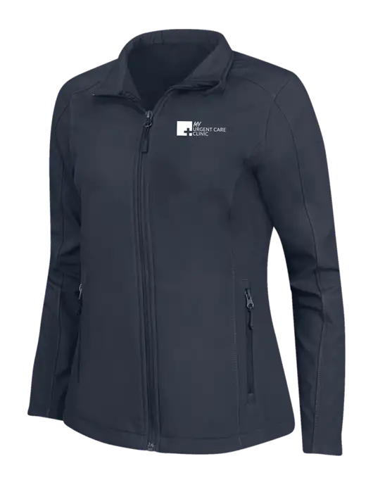 Navy Womens Core Soft Shell Jacket w/My Urgent Care Logo