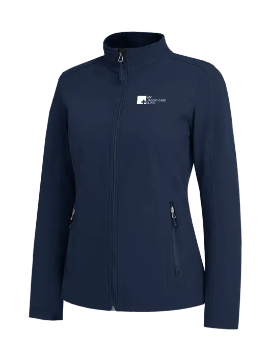 Navy Womens Core Soft Shell Jacket w/My Urgent Care Logo