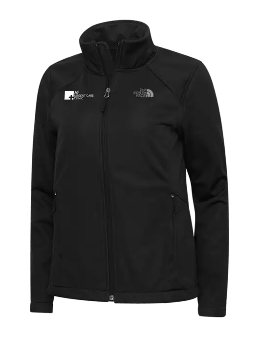 North Face Womens Black Ridgewall Soft Shell Jacket w/My Urgent Care Logo