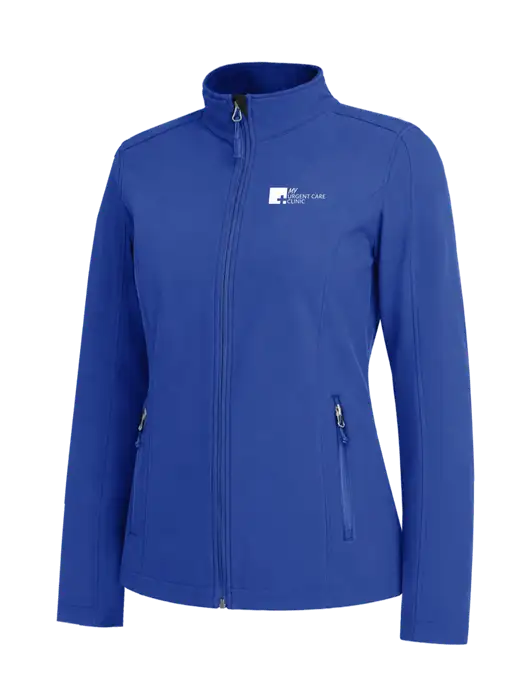 Dark Royal Womens Core Soft Shell Jacket w/My Urgent Care Logo
