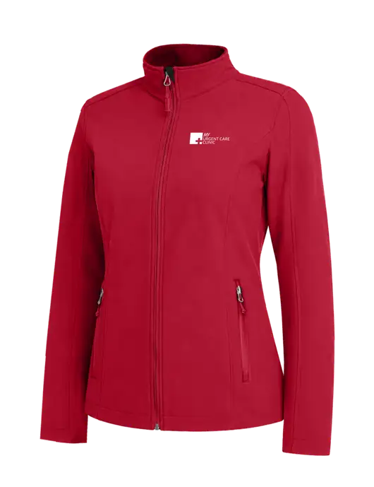 Red Womens Core Soft Shell Jacket w/My Urgent Care Logo
