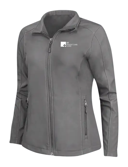 Medium Grey Womens Core Soft Shell Jacket w/My Urgent Care Logo