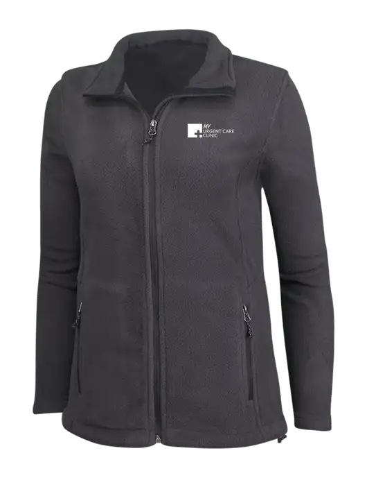 Womens Fleece Dark Grey Jacket w/My Urgent Care Logo