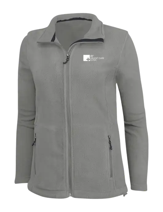 Womens Medium Grey Fleece Jacket w/My Urgent Care Logo