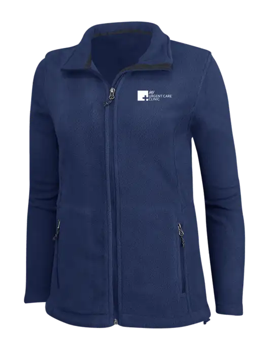 Womens Navy Fleece Jacket w/My Urgent Care Logo