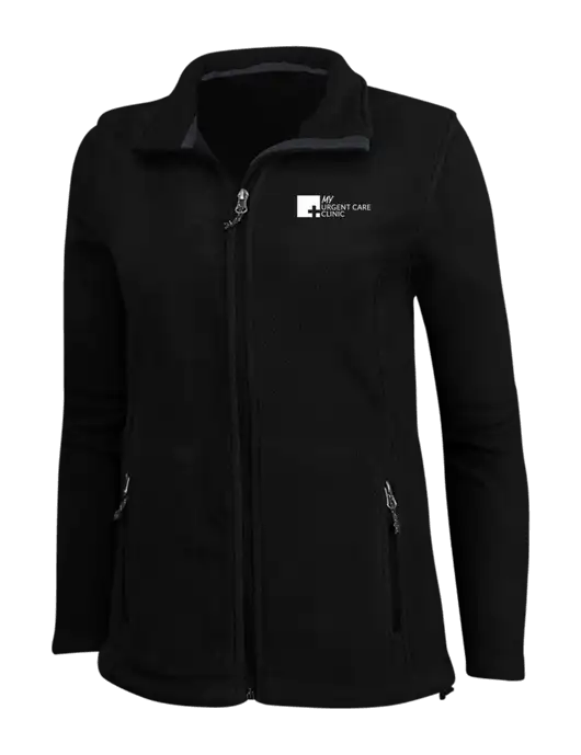 Womens Black Fleece Jacket w/My Urgent Care Logo