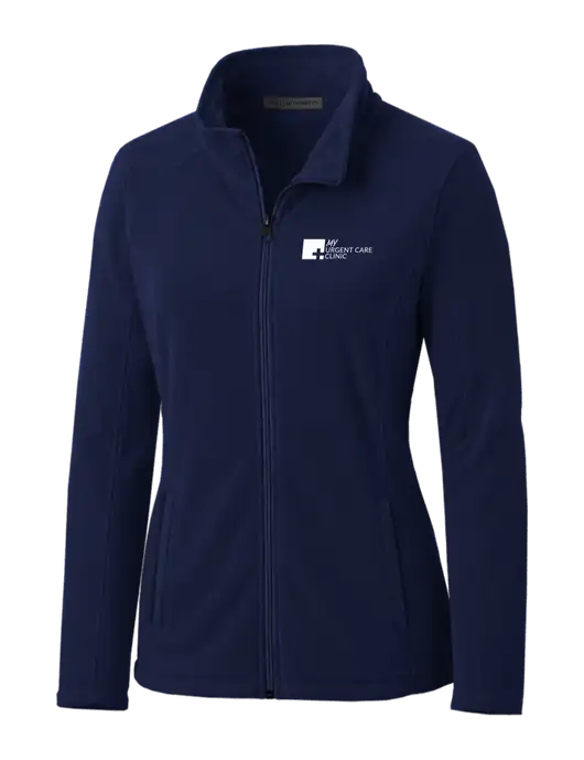 Navy Womens Microfleece Jacket w/My Urgent Care Logo