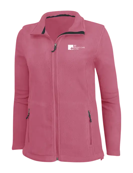 Womens Pink Fleece Jacket w/My Urgent Care Logo