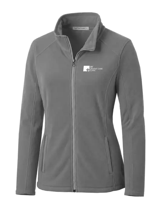 Medium Grey Womens Microfleece Jacket w/My Urgent Care Logo