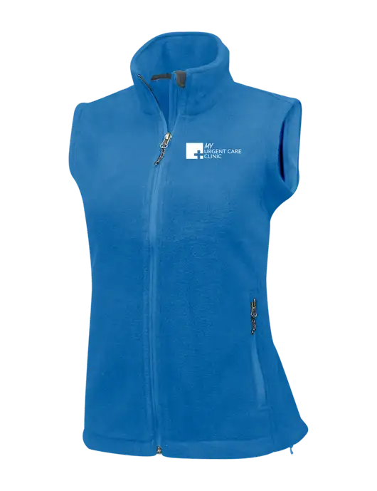 Royal Womens Fleece Vest w/My Urgent Care Logo
