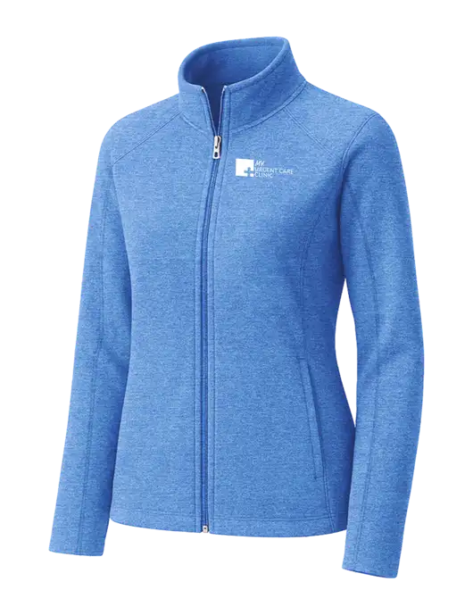 Light Royal Heather Womens Microfleece Full-Zip Jacket w/My Urgent Care Logo