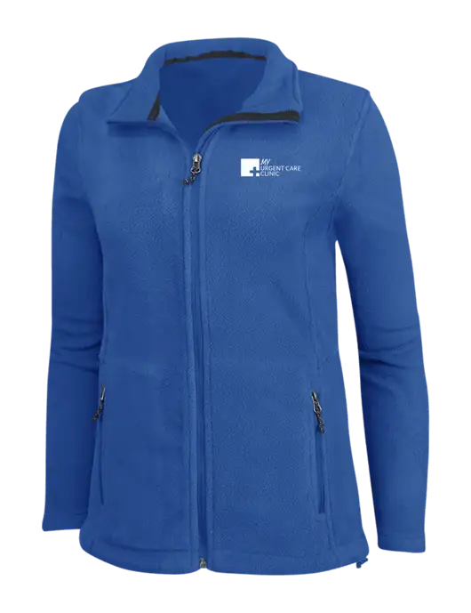 Womens Dark Royal Fleece Jacket w/My Urgent Care Logo