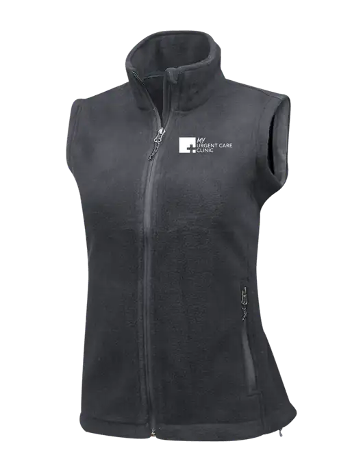 Medium Grey Womens Fleece Vest w/My Urgent Care Logo