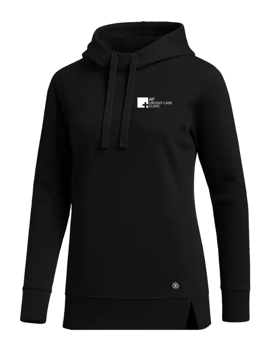 OGIO Black Womens Luuma Pullover Fleece Hoodie w/My Urgent Care Logo