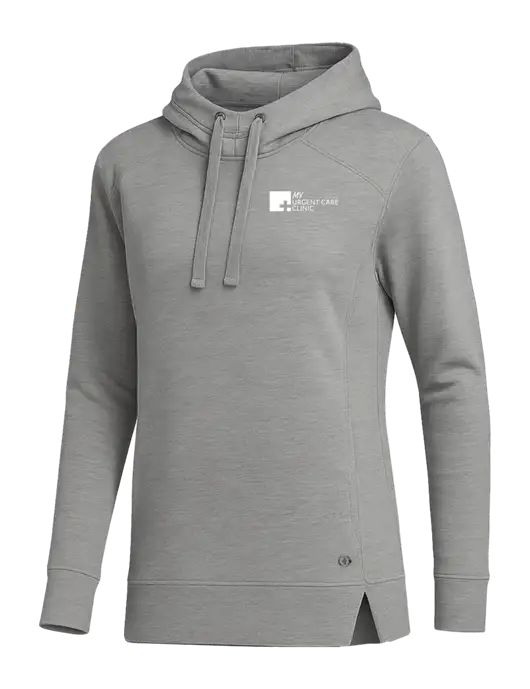 OGIO Heather Grey Womens Luuma Pullover Fleece Hoodie w/My Urgent Care Logo