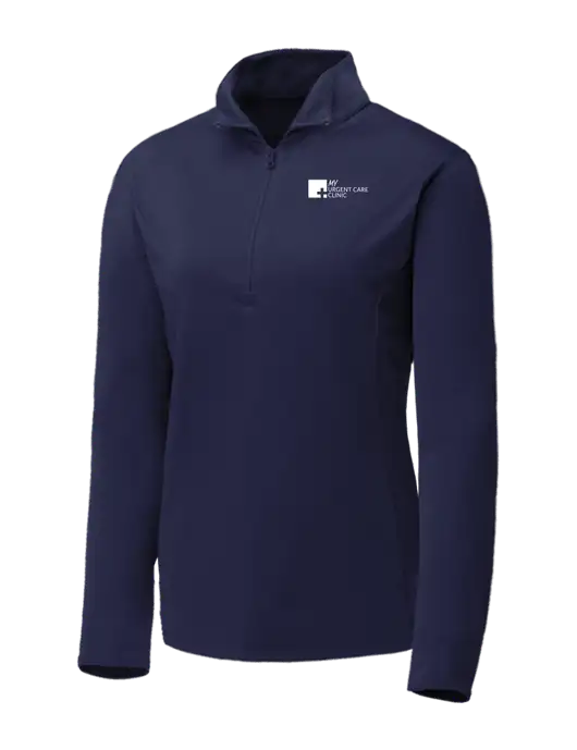 Navy Womens Posicharge Competitor ¼ Zip Pullover w/My Urgent Care Logo