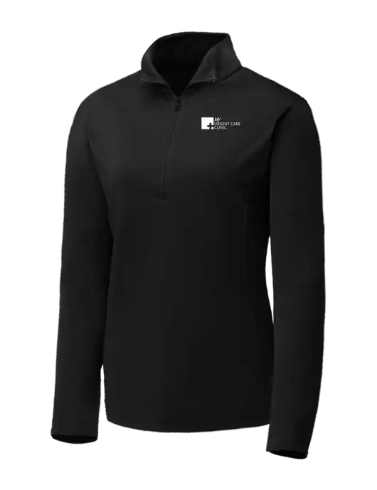 Black Womens Posicharge Competitor ¼ Zip Pullover w/My Urgent Care Logo