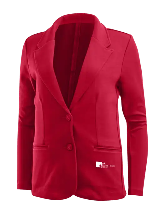 Rich Red Womens Knit Blazer w/My Urgent Care Logo