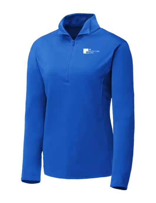 Dark Royal Womens Posicharge Competitor ¼ Zip Pullover w/My Urgent Care Logo