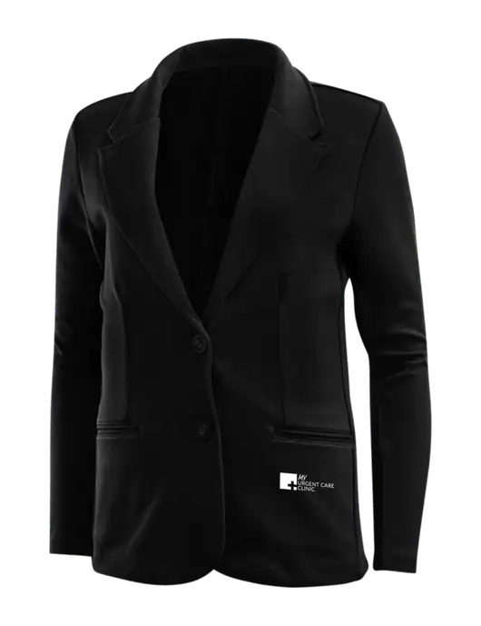 Black Womens Knit Blazer w/My Urgent Care Logo