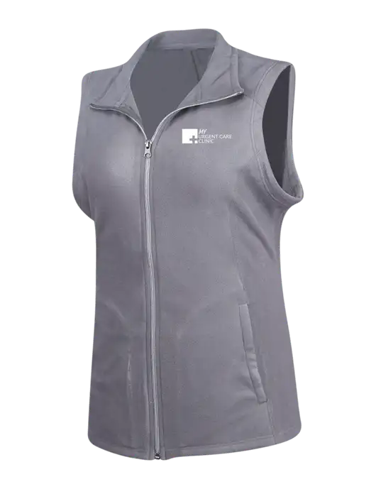 Medium Grey Womens Microfleece Vest w/My Urgent Care Logo