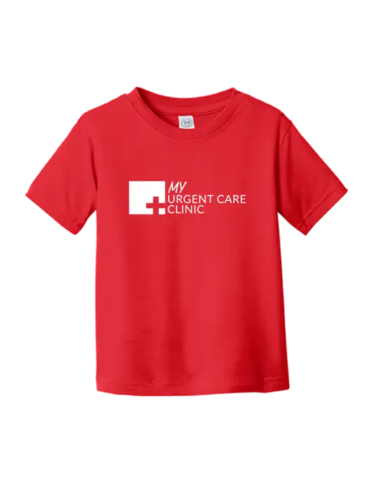 Rabbit Skins Red Toddler Fine Jersey Tee w/My Urgent Care Logo