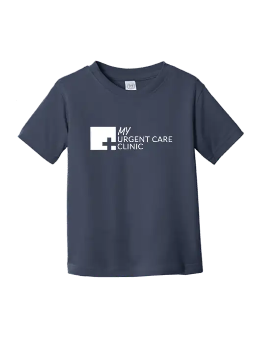 Rabbit Skins Navy Toddler Fine Jersey Tee w/My Urgent Care Logo