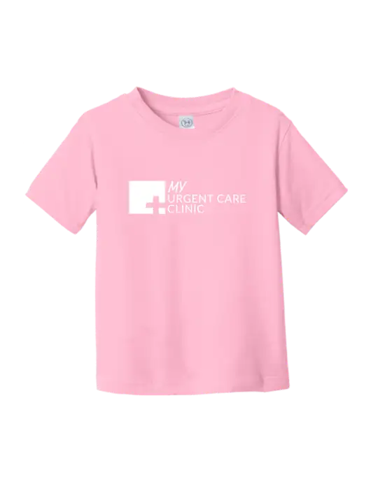 Rabbit Skins Pink Toddler Fine Jersey Tee w/My Urgent Care Logo