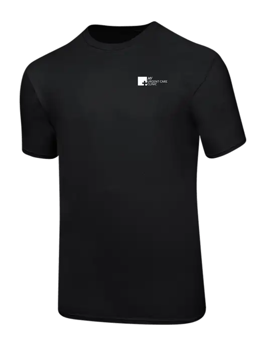 Ring Spun Jet Black 4.5 oz T-Shirt w/My Urgent Care Logo