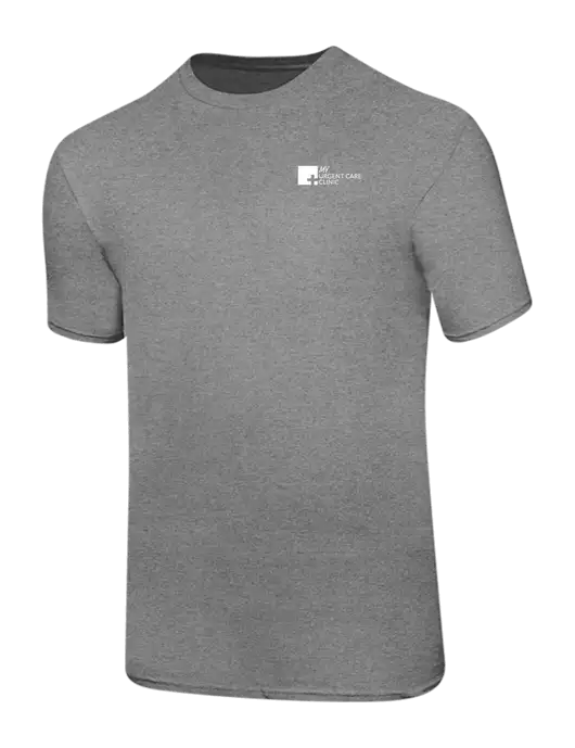 Ring Spun Light Heather Grey 4.5 oz T-Shirt w/My Urgent Care Logo