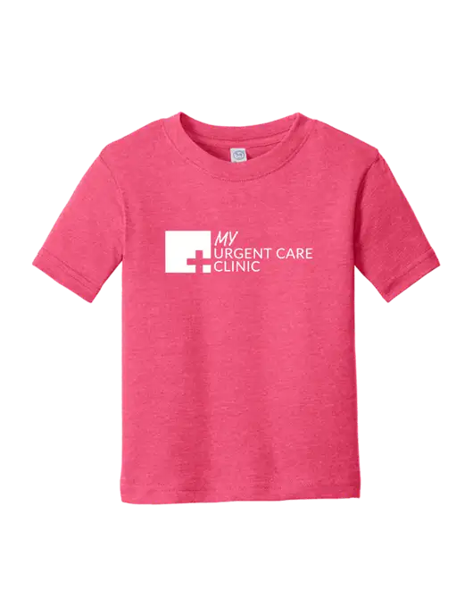 Rabbit Skins Vintage Hot Pink Toddler Fine Jersey Tee w/My Urgent Care Logo