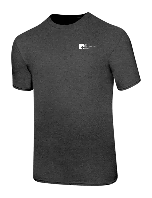 Ring Spun Dark Heather Grey 4.5 oz T-Shirt w/My Urgent Care Logo