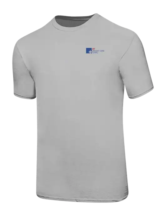 Ring Spun Silver 4.5 oz T-Shirt w/My Urgent Care Logo