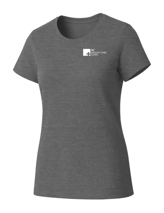 Womens Seriously Soft Grey Frost T-Shirt w/My Urgent Care Logo