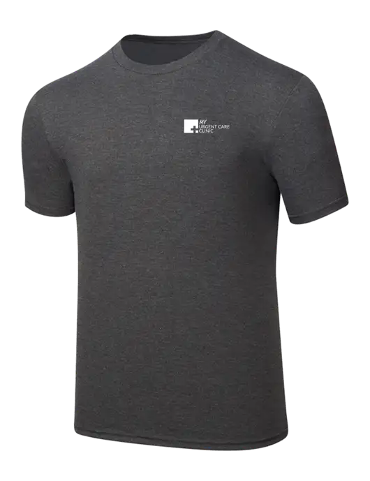 Simply Soft Heathered Charcoal 4.5oz  Poly/Combed Ring Spun Cotton T-Shirt w/My Urgent Care Logo