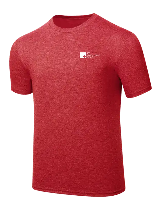 Simply Soft Red Frost 4.5oz  Poly/Combed Ring Spun Cotton T-Shirt w/My Urgent Care Logo