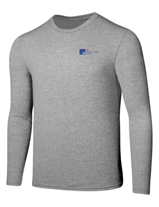 Seriously Soft Light Heathered Grey Long Sleeve T-Shirt w/My Urgent Care Logo