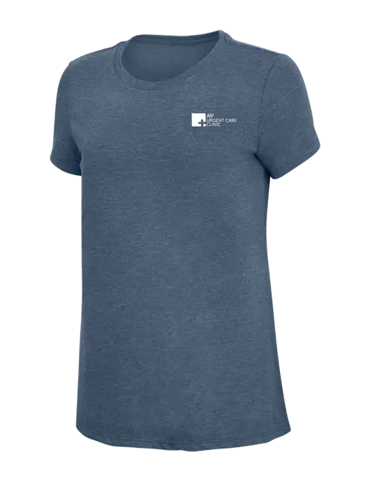 Womens Simply Soft Navy Frost 4.5oz  Poly/Combed Ring Spun Cotton T-Shirt w/My Urgent Care Logo